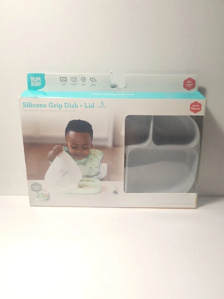 Bumkins 幼儿和婴儿吸盘微波炉盘硅胶分盘 — 第 1/4 张图片