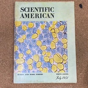 Scientific American 1951 July Rayon Wool Fibers Artificial Respiration Pine Lawn - Picture 1 of 2