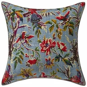 Indian Hademade Sofa Cover Kantha Pillowcase Dorm Decor Vintage Bohemian Throw - Picture 1 of 3