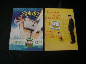 RARE lot of 2 Labatts magazine print ads 1961 beer and ale miniature size - Picture 1 of 1