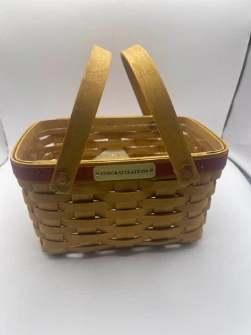 Longaberger 2004 "Congratulations" Little Market Basket Protector Cover