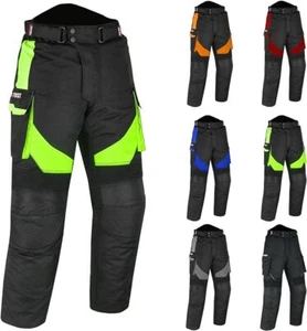 Profirst Men's Motorbike Motorcycle Waterproof Textile Cordura Pants Trousers UK - Picture 1 of 26