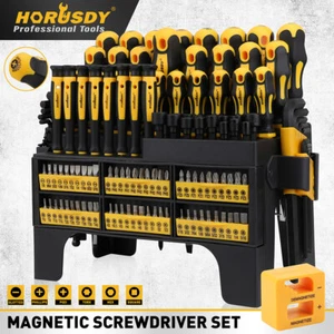 HORUSDY 140Pcs Magnetic Screwdriver Set Hex Keys Magnetizer Demagnetizer DIY - Picture 1 of 12