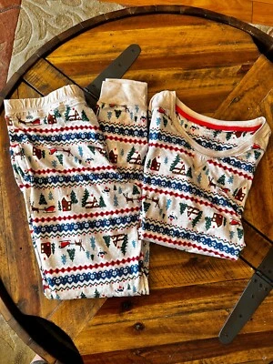 Cuddl Duds Christmas Long Sleeve 2 Pc Cozy Pajamas Sz M NWT - Image 1 of 4
