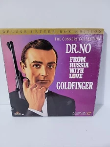 The Connery Collection Laserdisc Dr No, From Russia w/ Love, Goldfinger. Box Set - Picture 1 of 2