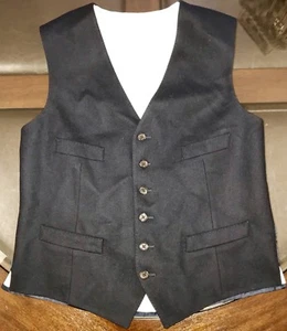 Ralph Lauren Herren Weste 100% Flanell Wolle dunkelblau Gr. 40 Made in Slovakia - Bild 1 von 7