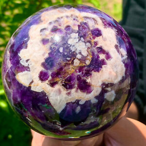 3.06LB Natural Dream Amethyst Quartz Crystal Sphere Ball Healing 
