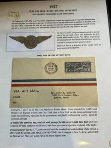 Sobre histórico de correo aéreo de 1927 primer día a precio nuevo Los Ángeles CA - Imagen 1 de 4