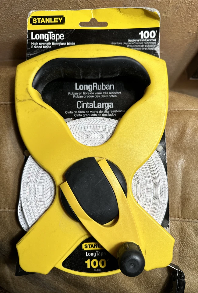 Stanley 34790 100foot Open Reel Fiberglass Long Tape Rule