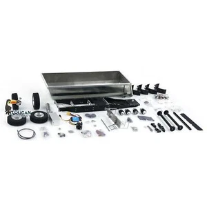 2Axles Metal Hydraulic Dump Trailer For TAMIYA LESU 1/14 RC Tractor Truck Dumper - Picture 1 of 11