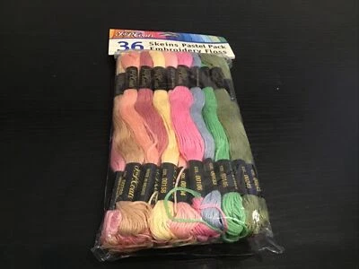 J & P Skeins Pastel Pack Embroidery Floss 36 - Image 1 of 2