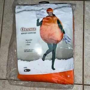 ADULT ORANGE FRUIT HEALTHY SNACK FOOD FOODIE HALLOWEEN COSTUME - Picture 1 of 2