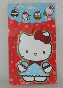 Hello Kitty Christmas Holiday Ornament 4 Inch Wood VINTAGE SANRIO 2000 NIP  - Picture 1 of 4