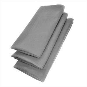3er Pack Textil Servietten 45 x 45cm 100% Baumwolle 4 seitig eingesäumt Grau - Bild 1 von 4