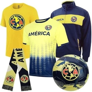 Club America Ultimate Fan Pack, 5Piece Soccer Set- Jacket, T-Shirts, Scarf set.. - Picture 1 of 7