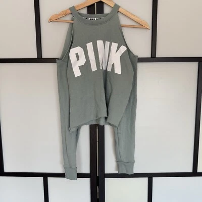 Sudadera Pullover ROSA Victoria's Secret Talla XS. Hombro Expuesto Deportivo Y2K Foto 1 de 4