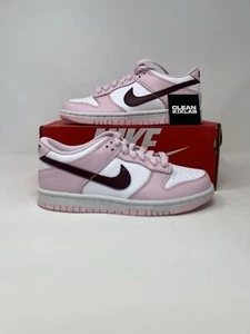 Nike Dunk Low 'Espuma Rosa Rojo Blanco' Talla 4y / 5.5w ¡Nuevo en mano con caja! - Imagen 1 de 6