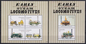 2014 Grenada Mi. 6836-39, Bl. 876 ** MNH Locomotives Railway Train - Picture 1 of 1