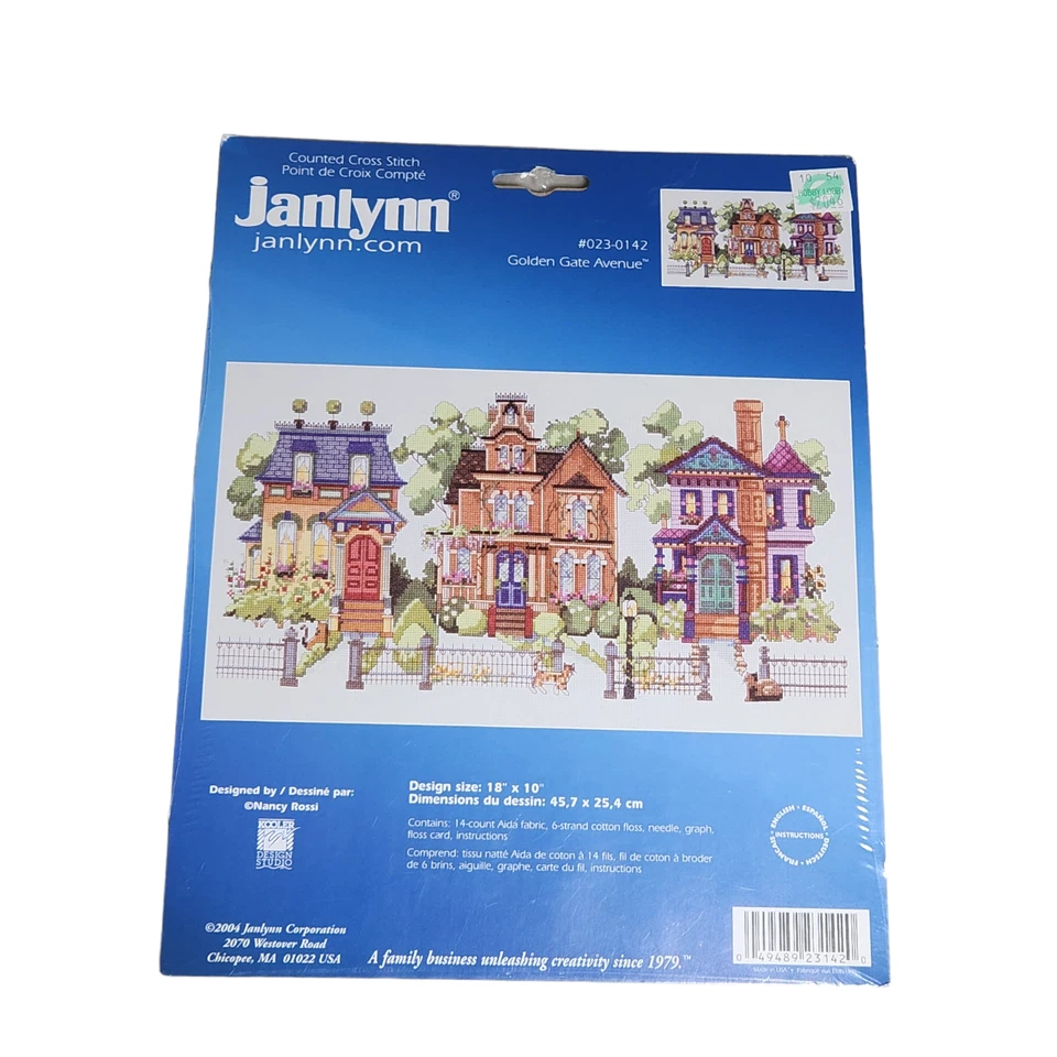 Janlynn Golden Gate Avenue Counted Cross Stitch Kit 023-0142 San Francisco 2004