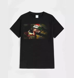 AYRTON SENNA F 1 - Black T-Shirt Adults 100% cotton - Ask for sizes - Model 2 - Picture 1 of 2