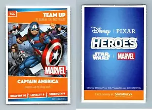 Captain America #144 Disney Heroes 2019 Sainsburys Trading Card - Picture 1 of 1