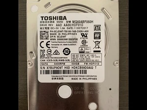 Toshiba 500GB 7200 RPM HDD 2.5 in SATA III MQ01ACF050 Hard Drive - Picture 1 of 3