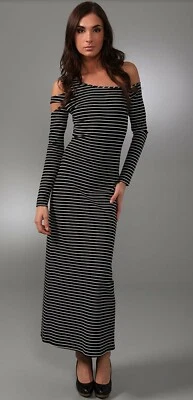 Vestido longo listrado Naomi - Imagem 1 de 4