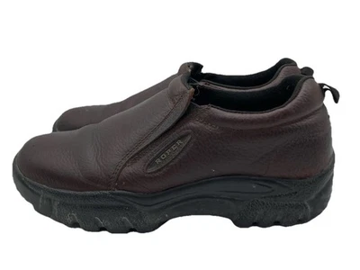 Roper Performance Sport Men’s Size 10 Wide Brown Leather Slip On Shoes - Image 1 of 4