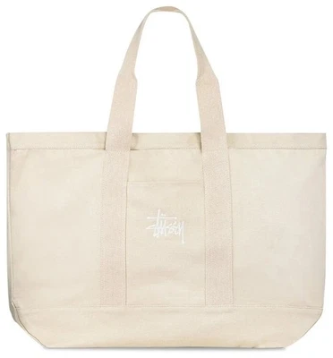 Bolso de Mano Stussy Extra Grande de Lona Ropa de Trabajo Crema Latte Nuevo Se Adapta a 3 Cajas de Zapatos Foto 1 de 2