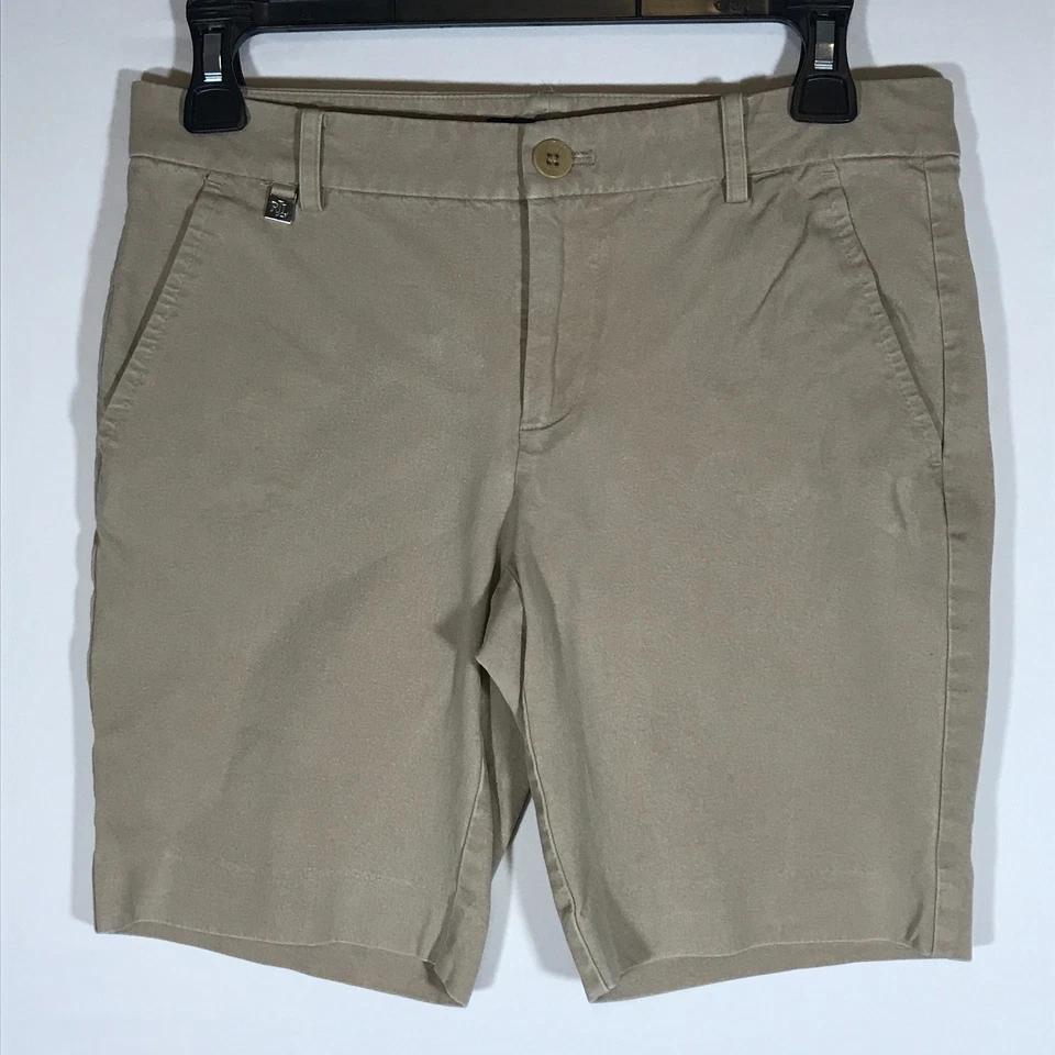 Pantalones cortos informales para mujer Lauren Ralph Lauren 2P beige Foto 1 de 4