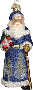 Ornamente Midgnight Weihnachtsmann Glas mundgeblasen Ornamente für Weihnachtsbaum - Bild 1 von 5