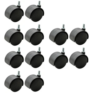  3 Count Casters for Office Chair with Brake Heavy Duty Wheels Gaming - Picture 1 of 12