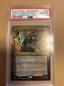 MTG Tamiyo Compleated Sage PSA 10 Foil Showcase NEO 2022 Planeswalker Rare - Picture 1 of 3