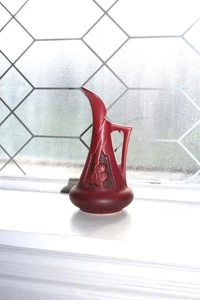 Art Deco Roseville Keramik rote Silhouette Ewer Krug 716-6" antik 1920er - Bild 1 von 4
