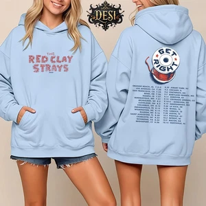 Red Clay Strays Get Right Tour 2025 Inspired Unisex Hoodie Lightblue Size S-4XL - Picture 1 of 5