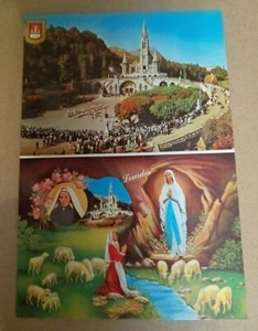 Postal Virgen De Lourdes "La Basílica Y La Aparición" N⁰ 5 B - Imagen 1 de 2