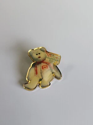 McDonald's Canada TY Teenie Beanie Babies International Bears Lapel Pin * - Image 1 of 4