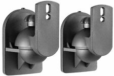 Wall Mount Universal Surround Adjustable Speaker Brackets Swivel & Tilt Black