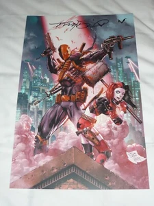 Impresión artística SDCC Deathstroke y Harley Quinn 2022 firmada por Tony Daniel 11X17 - Imagen 1 de 1