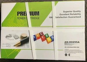 2 cartuchos de tóner compatibles Premium HP CE255A (55A) y CRG-324, negro - Imagen 1 de 5