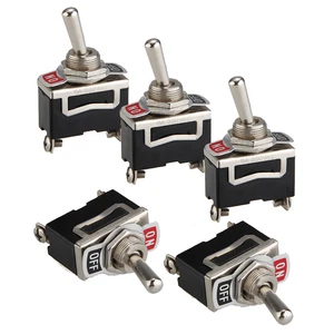 5pcs 12V Heavy Duty Toggle Flick Switch ON/OFF Car Dash Light Metal SPST 12 Volt - Picture 1 of 5