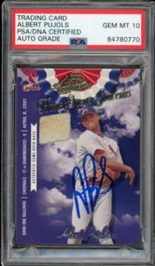 Albert Pujols Signed/Autographed 2001 Playoff Rookie Relic Card - Gem Mint 10! - Picture 1 of 2