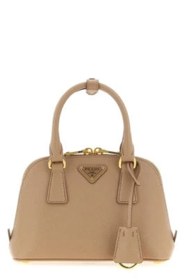 PRADA Cameo Beige Leather Top Handle Bag New & Authentic - Image 1 of 4
