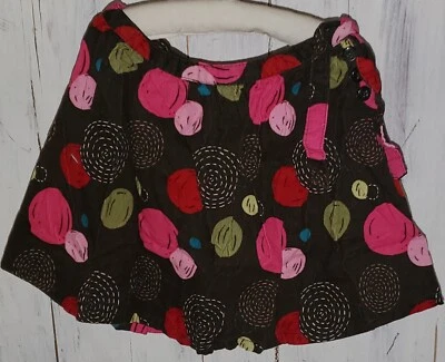 Crazy 8 от Gymboree милый и уютный коричневый розовый зеленый горошек вельветовая юбка размер 6 * W24 - Изображение 1 из 4