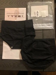 2 pk Women's Power Underwear High Waist Bikini Black S~ NIP - Picture 1 of 7