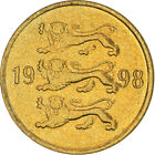[#384994] Coin, Estonia, 10 Senti, 1998, no mint, MS(64), Aluminum-Bronze, KM:22