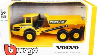 Volvo A25G Articulated Hauler Yellow 1/50 Diecast Model by Bburago - Image 1 of 4