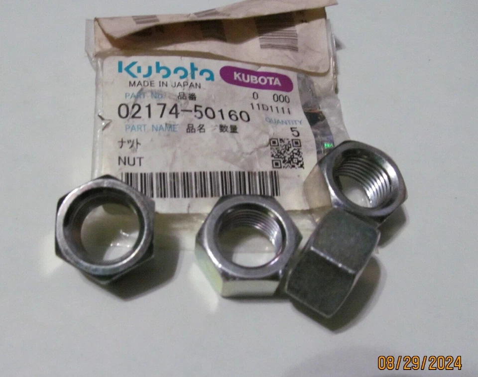 "ЛОТ ИЗ 4" НОВЫХ ОРЕХОВ KUBOTA 02174-50160 - Изображение 1 из 1