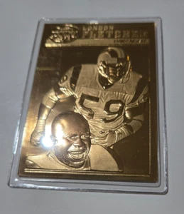 London Fletcher Rams Super Bowl XXXIV Danbury Mint 2000 22kt Gold Card # 19 - Picture 1 of 2