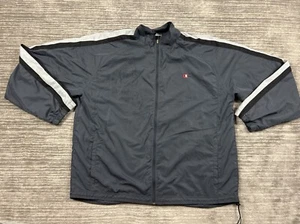 Champion Jacket Mens 2XL XXL Gray Full Zip Mesh Lined Long Sleeve Polyester - Picture 1 of 14